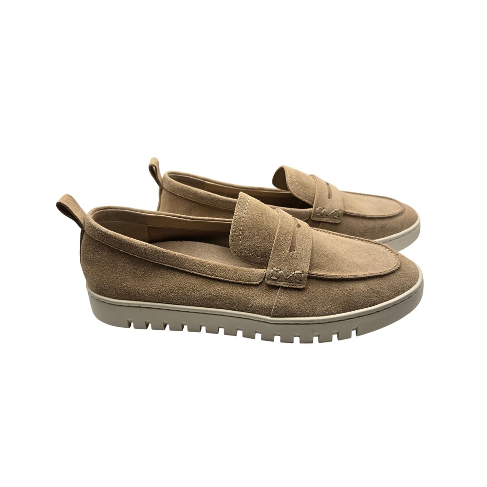 Vionic Loafers Womens 12 Uptown Tan Suede Penny Lug Sole EUC